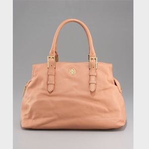 Tory Burch Tallis Moonlight Satchel in Nude, Pink